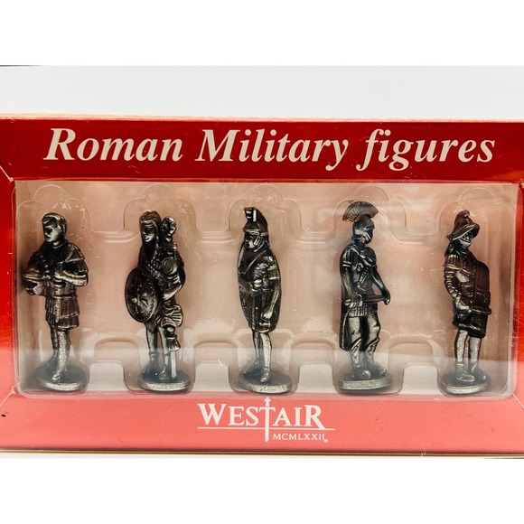 Vintage Westair MCMLXXII Roman Military Figures Pewter Sealed Box Unopened 1972 - Picture 2 of 4